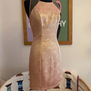 New Years Eve Mini Dress Peacock Pink